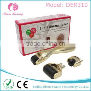 (CE Proof) 3 in 1 functions needles micro needle roller / skin roller / derma roller192,600,1200needles