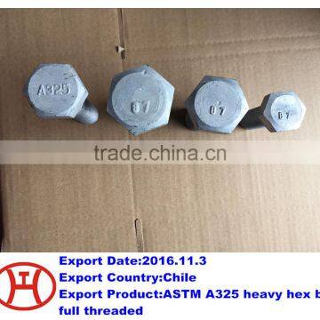 ASTM A325 heavy hex bolt full threaded