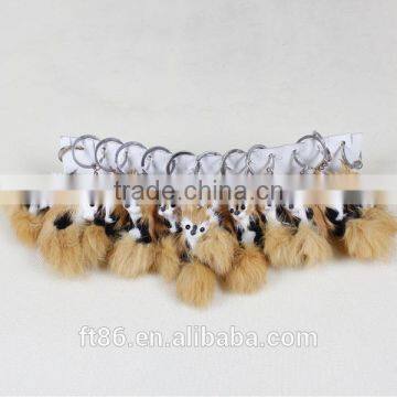 Promotional With Fake Fur Plush Toy Keychain