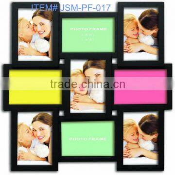 9 openings irregular plastic photo frame