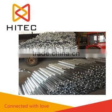 Earth ground screw anchors for building construction