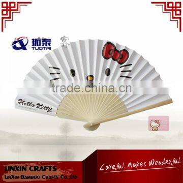 cheap customized advertising bamboo fan paper fan bamboo paper fan for promotion wedding gift business gift