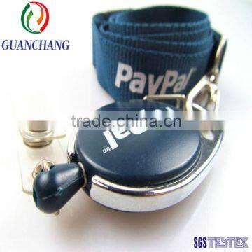 Paypal lanyard with badge yoyo reel no minimum order