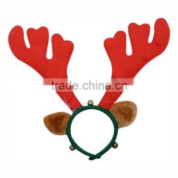 Christmas Deer Antlers Headband with Ear & Bell