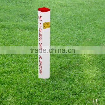 Fiberglass Warning Sign Pile/ Gas Pipeline Glass Fiber Reinforced Plastic FRP Square Marker photo-2