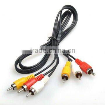 3 RCA to 3 RCA Component AV Audio Video Male to Male Cable