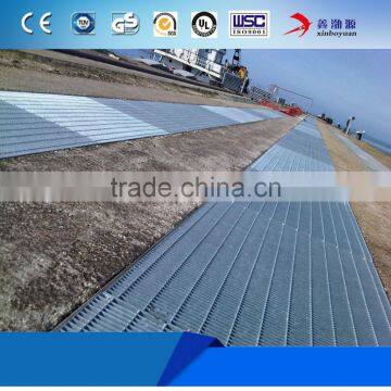 Factory Cheap Price Deck Grating Hot Dipped Galvanized Plain Serrated I-shape Steel Walkway Grating photo-5