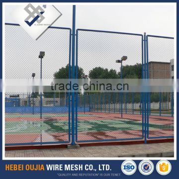 square post chain link fence high tensile top barbed wire