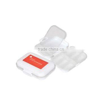 child proof plastic medicine storage box with two sids