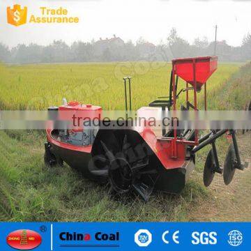 Paddy field tillage and fertilizing machine boat tractor