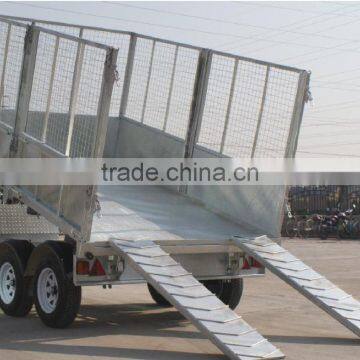 Fully Hot Deep Galvanized Tipping Trailer ,dump Wagon, Tandem Axles With Battary Oil Tank and Wire Mesh Fence photo-3