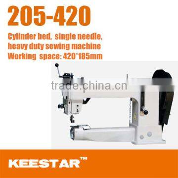 Keestar 205-420 cylinder bed walking foot and needle feed,heavy duty saddlery sewing machine for leather