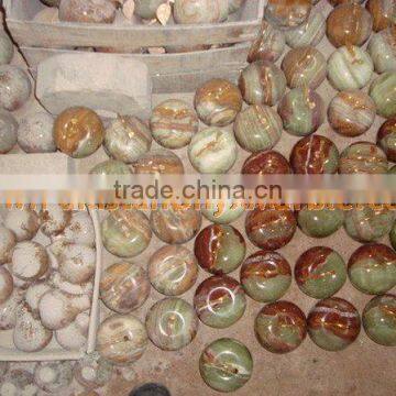 Factory Made Buy Cheap PURE Home Decoration ONYX APPLE WITH BRASS LEAF HANDICRAFTS photo-3