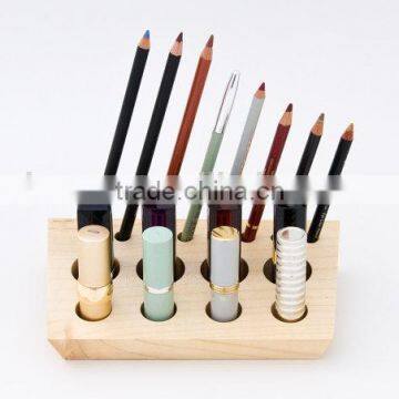 Handcraft Wooden Lipstick Holder Lipstick Organizer Makeup Storage photo-3