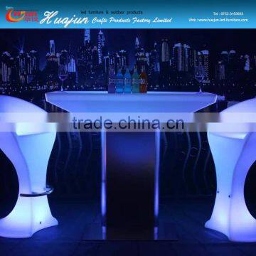 glowing LED bar table / rechargeable led table/ led portable table/ color changing led table