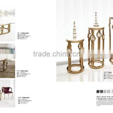 C366-1 Stainless Steel Marble Coffee Table photo-4