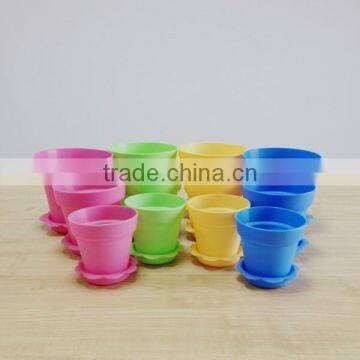 Garden Supplies Attractive Colorful Plastic Flower Pot
