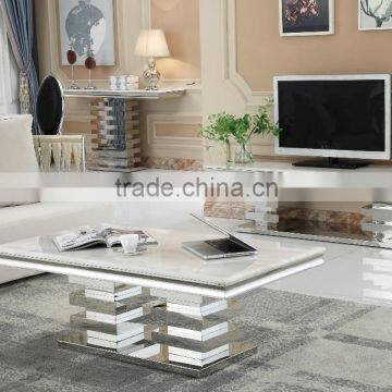 Luxury Modern Stainless Steel Dining Table and Chairs AH066 photo-2