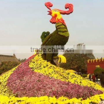 Life Size Large Top Party Artificial Landscape uv Resin Plastic Animal Leaf Alphabet Letter Phoenix Statue E08 23o1