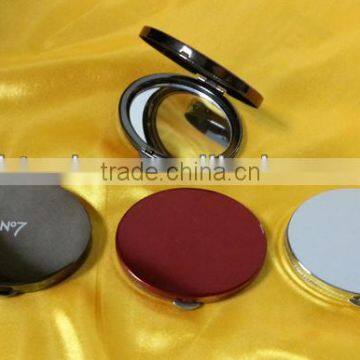 New design foldable round metal custom logo pocket compact mirror