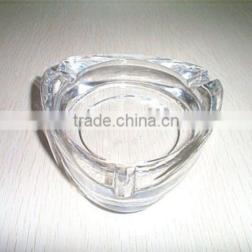 triangle clear glass ashtray