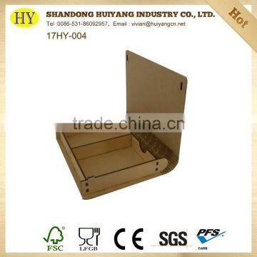 Unfinished Handmade Factory Book Shaped Wooden Packaging Box photo-6