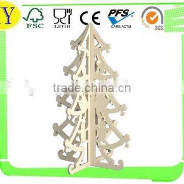 custom unfinished Christams decor wooden christmas tree