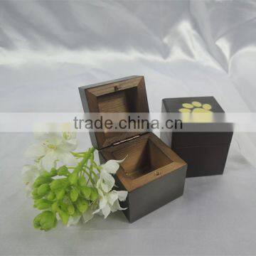 Mini size Pine wood Cremation wood pet urn with paw print