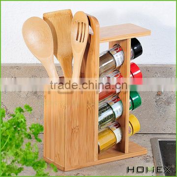 Bamboo Spice Rack with Utensils Holder Homex BSCI/Factory