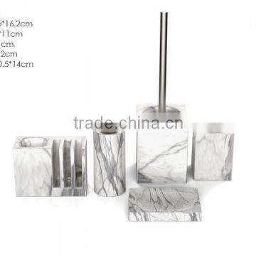 Bathroom Design Marble Effect Bath Soap Dispenser / Wholesale Bathroom Accessories Set photo-2