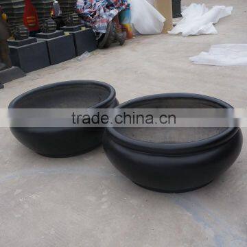 Black Round Strong Flowerpot photo-2