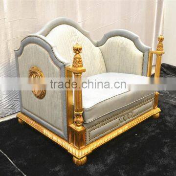 BISINI Luxury Gold Foil Single Seater Arab Sofa photo-2