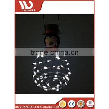 Names Christmas Ornaments Hanging Led Solar Lantern Decoration Snowmen Santa Metal Hanging Light photo-5