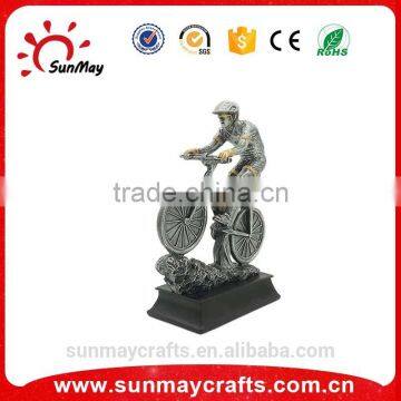 OEM hot sale high quality polyresin bicycle trophy for sale