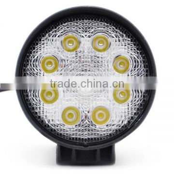 Round 24w LED Off Road Work Light Agricultural machinery Car Led light