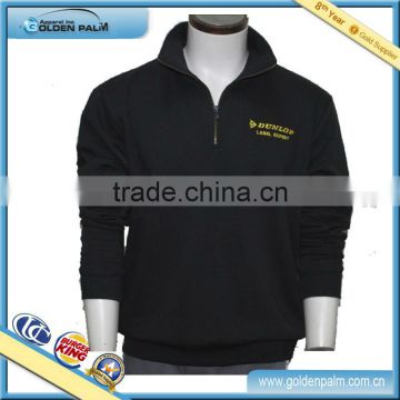 100% cotton Black Hoody For Men with embroidery