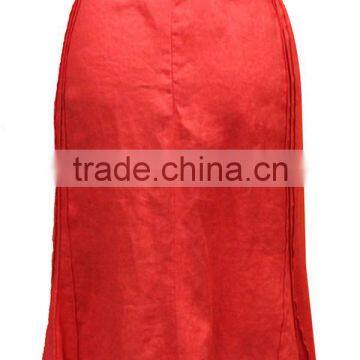 New Design Fahsionable Plus Size Sides Pleated Red Color Maxi Skirt photo-2