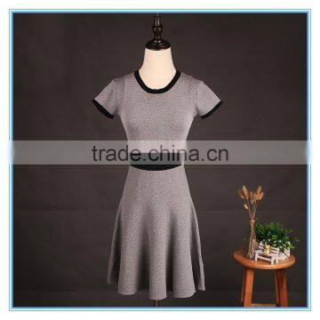 Modern Knit Halter Dress Hollow Out Back Sexy Mature New Ladies Dress photo-2
