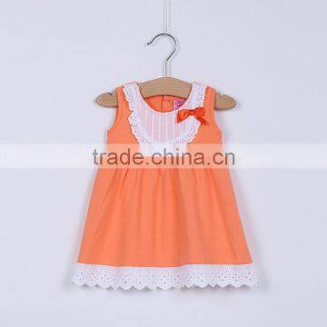 MGOO Imported Cotton Children Sleepwear Dress Blue Plain Sleeveless A Line 2 Years Old Dress CS014 photo-3