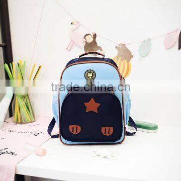 School Backpack Kids Baby Zippers Stars Prints Bags for Children PU photo-3