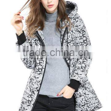 Ladies Printed Hooded Quilting Jacket