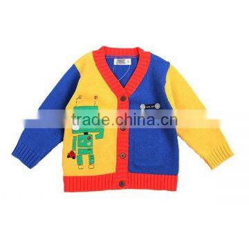 Baby boy back pocket design cardigan sweater