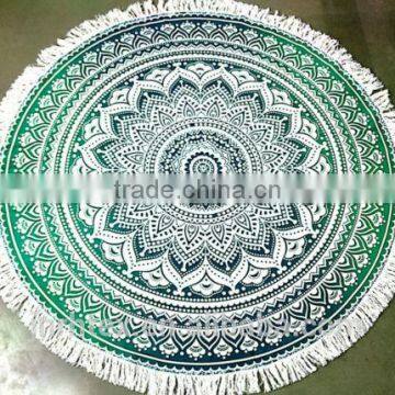 100% Cotton Custom Reactive Printing Round Towel Beach photo-4
