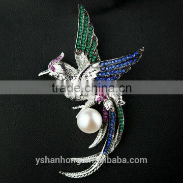Peacock Brooch,modern Design Bird Brooches,fashion Elegant Phoenix Brooches BRC-0098 photo-3