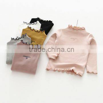 S60627B 2017 New Girls Clothers Letters Printed Cute Wood Ear T-Shirts photo-3