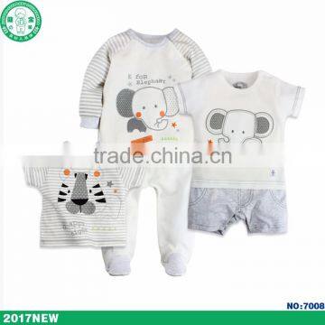 Wholesale Summer Combed Cotton High Quality Low Price Baby Romper Children Clothing Set photo-3