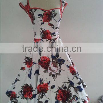Walson Clothes New 40s 50s Lady Wiggle Vintage Retro Style Rockabilly Dress Jive Rockabilly Dress Print Floral Dress Party Dress photo-6