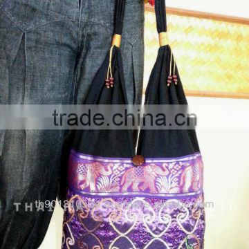 New Thai Silk Embroidered Handbag Tote Bag