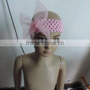 Baby Girl Reseau Hairband Bowknot Chiffon Lace Kids Adjustable Elastic Headband Wholesale photo-4