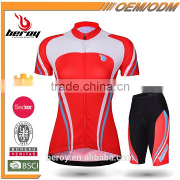 BEROY top quality race cycling skin suit,female short sleeve mountain bike garment with cycling pad